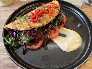 Vegan Omelette   at Zina's Eatery in Vienna