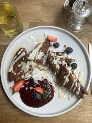 fancy french toast vegan  at Zina's Eatery in Vienna