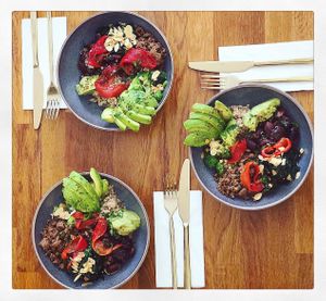 our austrian beef bowl at Zina's Eatery in Vienna