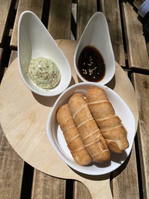 Vegan tequeños  at Lilo Cafe in Barcelona