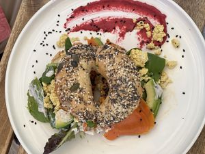 Vegan Mr. Bagel   at Lilo Cafe in Barcelona