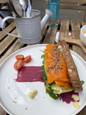 Vegan Mister Bagel  at Lilo Cafe in Barcelona