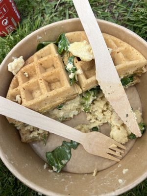 Waffle Vegan Sandwich  at Lilo Cafe in Barcelona