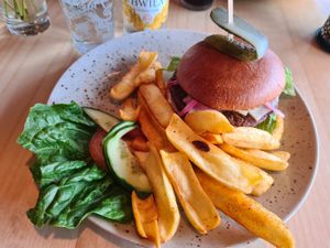 Vegan burger at Petters in Byxelkrok