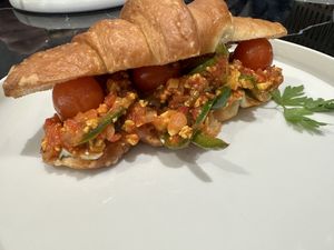 Shakshuka croissant   at MYLK in Doha