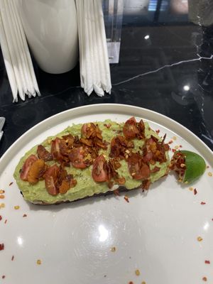 Avocado toast   at MYLK in Doha