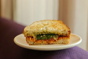 tomato & mozzarella sandwich at MYLK in Doha