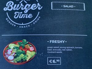 Vegan salad at Burger Time in Ljubljana