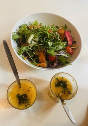 Side salade en pompoensoep  at Eetbar DIT in Den Bosch