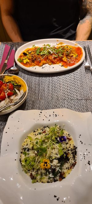 Ravioli and risotto #Veganuary at Gavino Restaurante Bar in Funchal