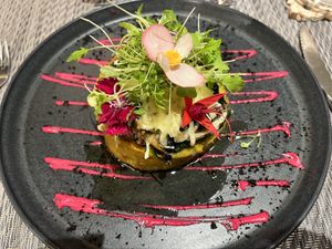 Sweet potato burger  at Gavino Restaurante Bar in Funchal