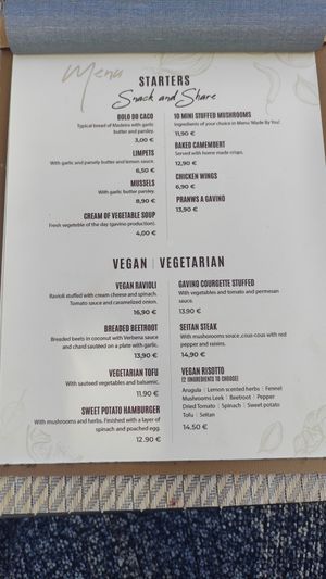 Menu at Gavino Restaurante Bar in Funchal