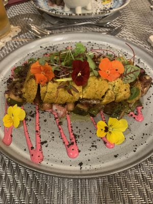Tofu with sautéed vegetables and balsamic  at Gavino Restaurante Bar in Funchal
