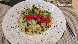Vegan risotto at Gavino Restaurante Bar in Funchal