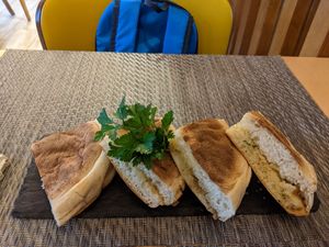 Bolo da caco at Gavino Restaurante Bar in Funchal