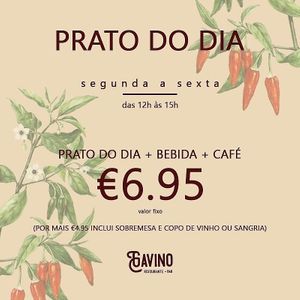 Vem aí mais uma semana com muitas novidades e muito sabor. 
Prato do dia + bebida + café = 6,95€
Por mais 4,95€ inclui sobremesa e copo de vinho ou sangria.
#gavinorestaur at Gavino Restaurante Bar in Funchal