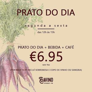 Prato do dia + Bebida + Café = 6,95€

Por mais 4,95€ inclui sobremesa e copo de vinho ou sangria.

*Sobremesa da Semana - Mousse de Côco*
#gavinorestaurantebar #gavinore at Gavino Restaurante Bar in Funchal