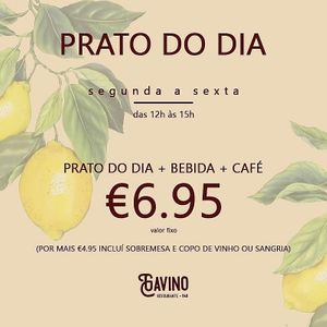 Em clima de verão, o melhor da Zona Velha ao almoço fica à sua espera! 
Prato do dia + Bebida + Café = 6,95€

Por mais 4,95€ incluí sobremesa e copo de vinho ou sangria at Gavino Restaurante Bar in Funchal