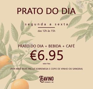 Semana em grande! 
Prato do dia + bebida + café = 6,95€
Por mais 4,95€ inclui sobremesa e copo de vinho ou sangria. 
#gavinorestaurantebar #gavinorestaurante #funchalcity # at Gavino Restaurante Bar in Funchal
