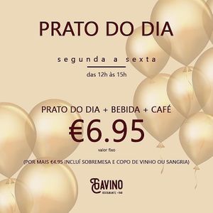 Semana de Aniversário Especial! Prato do dia + bebida + café = 6,95€ Por mais 4,95€ inclui e copo de vinho ou sangria. 
#gavinorestaurantebar #gavinorestaurante #funchalcity at Gavino Restaurante Bar in Funchal