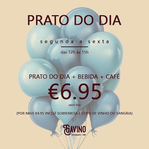 Continuamos a celebrar o nosso 4° aniversário.
Prato do dia + bebida + café = 6,95€ 

Por mais 4,95€ inclui sobremesa e copo de vinho ou sangria. 
#gavinorestaurantebar  at Gavino Restaurante Bar in Funchal