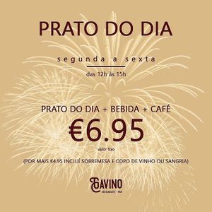 Seja muito bem vindo 2024! Primeira semana do ano em grande! Prato do dia + bebida + café = 6,95€ 
Por mais 4,95€ inclui *sobremesa* e copo de vinho ou sangria. 
#gavinorest at Gavino Restaurante Bar in Funchal