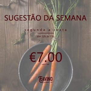 Sugestão da semana por 7,00€. De 11/03 a 15/03.

Sobremesa da semana - Cheesecake americano com bola de gelado 4,00€.

 #gavinorestaurantebar #gavinorestaurante #sugestão at Gavino Restaurante Bar in Funchal