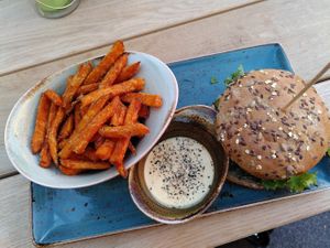 Burger at Hans im Glück in Trier