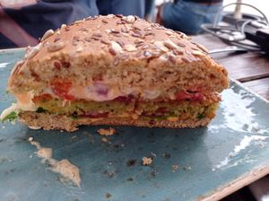 Falafel burger at Hans im Glück in Trier