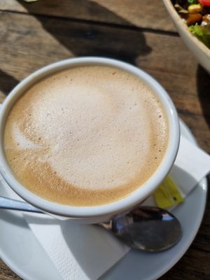 Hafer Cappuccino at Hans im Glück in Trier