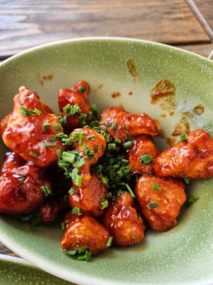 Bbq cauliflower at Hans im Glück in Trier