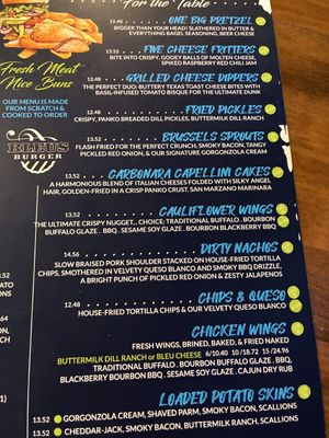 Menu   at Bleus Burger in Gulf Shores