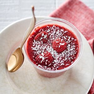 Rasberry Chia Pudding at Copper Branch in Oakville
