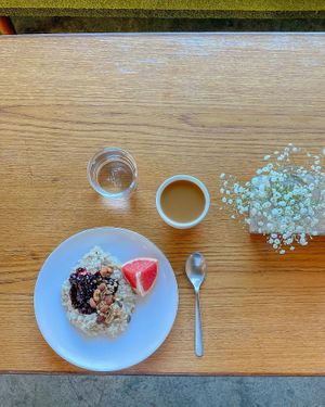 Vegan breakfast options for when you stay the night   at Trevarekafeen in Henningsvaer