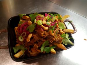 Patatje rendang at Cafe Goos in Hoorn