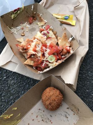 Almost to late 😅 big nachos and bitterballen yum!!!! at Cafe Goos in Hoorn