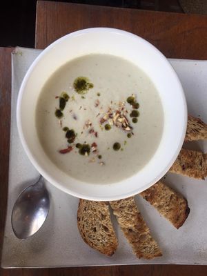 Plenty of vegan soups available at Backyard Cafe - Street 240 in Phnom Penh