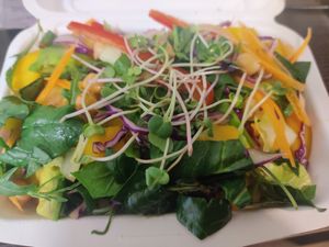 Mexican chickpea salad at Backyard Cafe - Street 240 in Phnom Penh