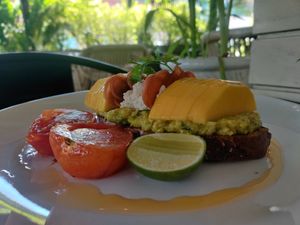 Amazing avocado toast at Backyard Cafe - Street 240 in Phnom Penh