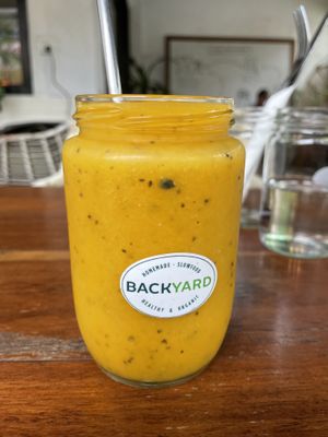 Mango madness smoothie, $3.75 (plus 10% tax)  at Backyard Cafe - Street 240 in Phnom Penh