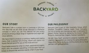 About Backyard  at Backyard Cafe - Street 240 in Phnom Penh