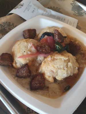 Biscuit n gravy at Dharma Southern Kitchen in Sanford