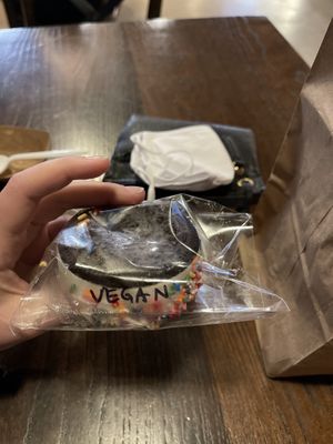 Oreo cookie ice cream sandwich   at The Greenery Creamery in Sanford