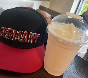 Strawberry and vanilla milkshake   at The Greenery Creamery in Sanford