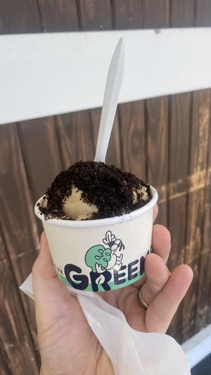 Oreo crumble topping  at The Greenery Creamery in Sanford