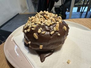 Chocolate donut   at R&B in Ljubljana