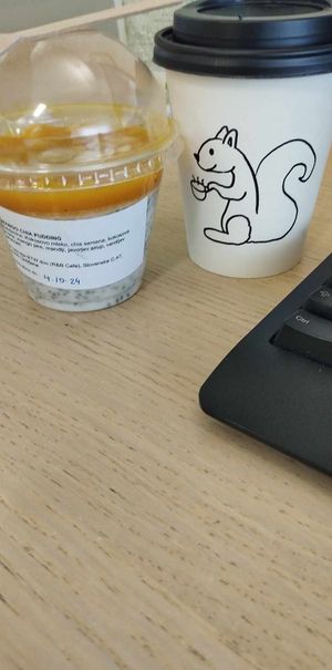 Mango chia pudding at R&B in Ljubljana