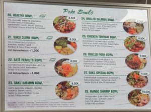 Poke bowls at Saku Express in Potsdam