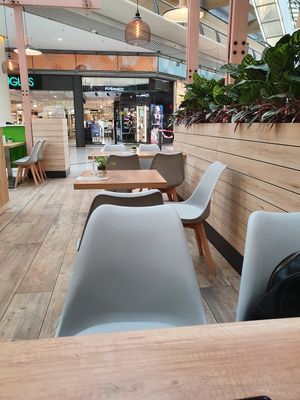 Restaurant area at Saku Express in Potsdam