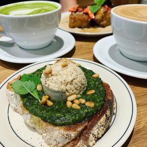 Pesto & ricotta toast at Anima in Helsinki